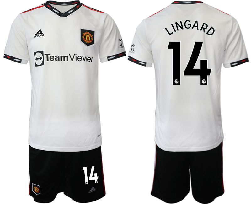 Men 2022-2023 Club Manchester United away white 14 Soccer Jersey